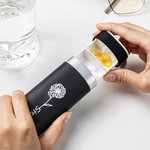 Personalized Birth Flower and Name Portable Large Weekly Pill Organizer with 7 Days Pill Compartments for Vitamin Fish Oils Medication Supplement