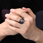 Personalized Heat-Activated Hidden Photo Sterling Silver Ring with Text Memorable Jewelry Birthday Anniversary Gift for Men Couple Family