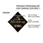 Ours en Peluche Personnalisé avec Nom et Badge d’École Cadeau de Fin d’Études pour Amis Cadeau Fin d’Études pour Amis Maternelle ou Université