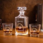 Decanter per whisky con foto personalizzata e nome Regalo di compleanno per la festa del papà per gli amanti del whisky.
