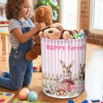 Cesto portaoggetti pasquale personalizzato Peter Rabbit con nome Regalo di Pasqua per neonati e bambini