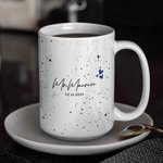 Personalized Simple Love White Mug with Name & Date Valentine's Day  Anniversary Gift for Couple
