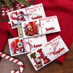 Gepersonaliseerde kerstmuts sneeuwpop geld portemonnee met naam voor het houden van contant geld cadeaukaart Inclusief gratis envelop Ideaal kerstcadeau voor kinderen