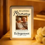 Gepersonaliseerde LED Spiegelnachtlampje Fotolijst met Bijnaam en Datum Herinneringsgeschenk en Troostgeschenk bij Verlies van een Dierbare