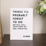 Personalisierte lustige Dinge, die ich wahrscheinlich vergessen werde, Multicolor Journal Notebook mit Namen täglichen Gebrauch Geburtstag Geschenk für ADHS-Studenten Lehrer zu tun