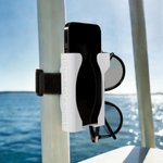 Support de téléphone marin personnalisé et imprimé en 3D pour barres verticales avec double direction et nom Cadeau d'anniversaire pour les amoureux du bateau