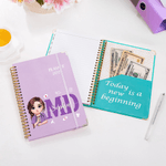 Personalized Cartoon Character Nurse Doctor 2026 Planner A5 Spiral Notebook with Weekly and Monthly Planning Pages Daily Use Gift for Nurses Doctors
