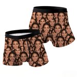 Give Him A Naughty Surprise - Personalized Face Photo Men's Underwear Boxer Brief