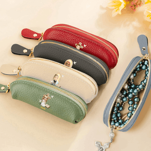 Personalised Cross Bible Book Cartoon Prayer Character Mini PU Leather Rosary Coin Handbag with Name Baptism Confirmation Birthday Gift for Christians