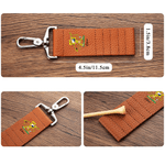Personalized Marsupilami PU Leather Golf Tee Holder Bag Tag with Name and 5 Pcs Bamboo Tees Sports Gift for Golf Players | Callie × Marsupilami®