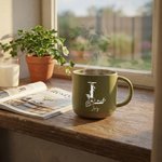 Personalizada Floral Inicial Nombre 12 oz Taza de Cerámica con Base de Galleta Uso Diario Oficina Cumpleaños Regalo para la Familia Amigos Colegas