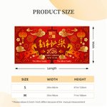 Personalised Red Chinese-Style Horse Chinese New Year Banner with Family Name Party Wall Decor Gift for Family Friend Party Planner