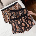 Give Him A Naughty Surprise - Personalized Face Photo Men's Underwear Boxer Brief