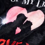 Personalized You Are My Life Roses Love Letter Fleece Blanket Romantic Home Decoration Valentine's Day Anniversary Gift for Couple