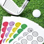 Etiquetas adhesivas impermeables con nombre y código QR de fácil identificación Golf Club Team Gift for Golf Lovers