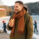 Personoitu erittäin pehmeä ja lämmin huivi kaulushuivi syntymäkukka ja nimikirjailu muodokas lahja ystävänpäiväksi ja syntymäpäiväksi parille