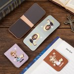 Gepersonaliseerd Kruis Bijbel Boek Cartoon Gebed Karakter PU Leer Magnetische Bladwijzer Clip met Naam Verjaardagscadeau voor Boekenwurmen