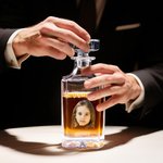 Decanter per whisky con foto personalizzata e nome Regalo di compleanno per la festa del papà per gli amanti del whisky.