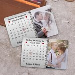 Personalized The Day We Became Us Photo Wallet Card with Names and Date Valentine's Day Anniversary Gift for Couple Spouse