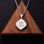 Collar personalizado en plata de ley con cadena Mobius Infinite diseño de águila y texto regalo de cumpleaños para él