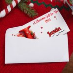 Gepersonaliseerde kerstmuts sneeuwpop geld portemonnee met naam voor het houden van contant geld cadeaukaart Inclusief gratis envelop Ideaal kerstcadeau voor kinderen