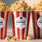 Personalized Thank You for Popping By Class of 2026 Graduation Stickers Labels with Name Graduation Party Decor for Graduates