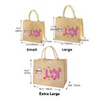 Personalised Cartoon Nurse Doctor Character Reusable Jute Tote Bag with Name and Occupation Birthday Appreciation Gift for Medical Staff