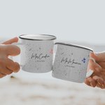 Personalized Simple Love White Mug with Name & Date Valentine's Day  Anniversary Gift for Couple