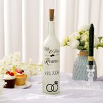 Gepersonaliseerde Mr Mrs Koppel Ringen LED Flessenlamp met achternaam en datum Valentijnsdag Huwelijksverlovingscadeau voor pasgetrouwden