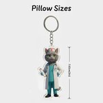 Personalised Professional-Themed Cute Pet Photo Keychain Pet Birthday Adoption Anniversary Gift for Pet Lovers Owners