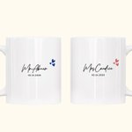 Personalized Simple Love White Mug with Name & Date Valentine's Day  Anniversary Gift for Couple
