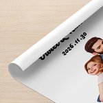 Personalised 3D Cartoon Portrait Photo Canvas Painting with Title and Date Wall Decor Valentine's Day Anniversary Wedding Gift for Couple Family
