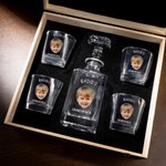 Decanter per whisky con foto personalizzata e nome Regalo di compleanno per la festa del papà per gli amanti del whisky.