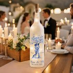 Gepersonaliseerde Toile-de-Jouy-stijl LED-fleslamp met Boom en Namen Zachte Verlichting Valentijnsdag Huwelijksjubileumcadeau voor Koppels