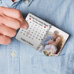 Personalized The Day We Became Us Photo Wallet Card with Names and Date Valentine's Day Anniversary Gift for Couple Spouse