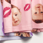 Gepersonaliseerde Multicolor Paw Lip Love 1-4 Face Foto's Nachtjapon met Zak Dagelijks Dragen Verjaardagscadeau voor Oma Mam Vrouw Huisdierliefhebber