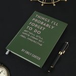 Personalisierte lustige Dinge, die ich wahrscheinlich vergessen werde, Multicolor Journal Notebook mit Namen täglichen Gebrauch Geburtstag Geschenk für ADHS-Studenten Lehrer zu tun