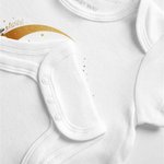 Personalised Crescent Moon Mosque Pattern 100% Cotton Soft Baby Bodysuit Romper Bib Set with Name First Eid Mubarak Gift for Newborns Babies