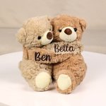 Personlig doftande teddybjörn med valfritt namn romantisk present för par till alla hjärtans dag och årsdag