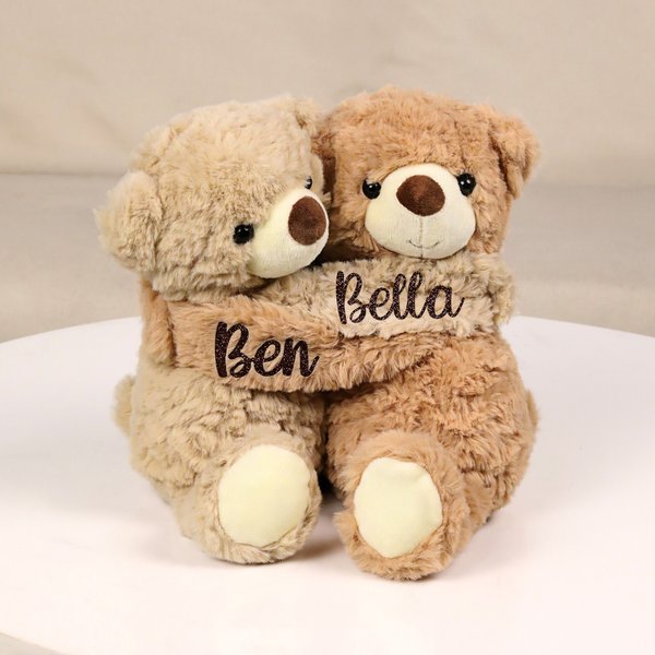 Personlig doftande teddybjörn med valfritt namn romantisk present för par till alla hjärtans dag och årsdag