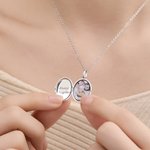 Collier photo personnalisé avec texte gravé Bijoux délicats Cadeau d'anniversaire de Saint-Valentin pour femmes