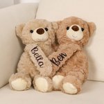 Personlig doftande teddybjörn med valfritt namn romantisk present för par till alla hjärtans dag och årsdag