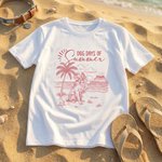 Personalized Dog Days Of Summer 1-5 Dogs White T-shirt with Names Pet Party Birthday Adoption Anniversary Gift for Pet Lovers