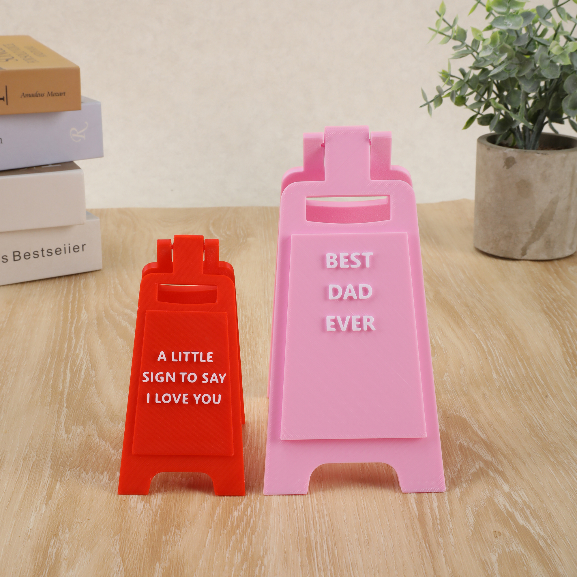 Texte imprimé en 3D personnalisé Mini signe d'amour en forme de A Décoration de bureau Cadeau d'anniversaire de St Valentin pour les couples