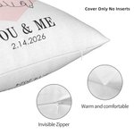 Coussin personnalisé You & Me Holding Hands Line Art Cushion Throw Pillow Cover Valentine's Day Anniversary Gift for Couple