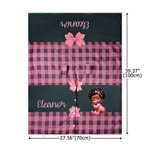 Personalised Cute Black Baby Bow Checkered Baby Car Seat Canopy with Name Privacy-Protective Outdoor Accessory Birthday Gift for Newborns Babies