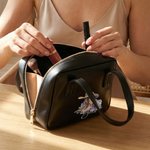 Gepersonaliseerde Cowboy Geboorte Bloemenlaarzen PU Leren Handheld Make-up tas met naam Verjaardag Verjaardagscadeau voor vrouwen