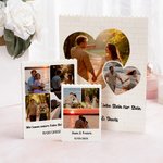 Personalisiertes Baustein Puzzle aus ABS-Material in drei Größen mit 1-6 Fotos und Text Valentinstag Jahrestag Geschenk für Paare