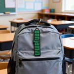 Personalisierte Multicolor Pixel Art 3D-gedruckt Name Rucksack Tag Schlüsselanhänger zurück zu Schule Geburtstag Geschenk für Kinder