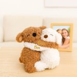 Personlig doftande teddybjörn med valfritt namn romantisk present för par till alla hjärtans dag och årsdag